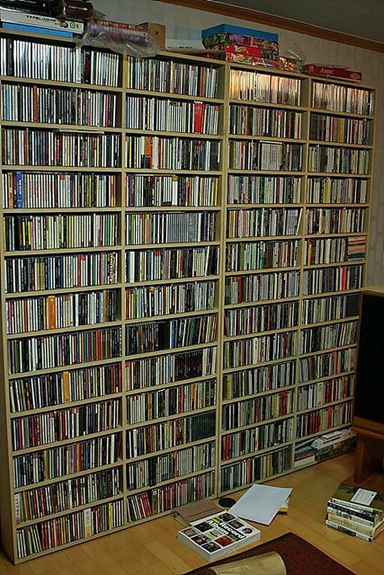 Floor to ceiling home CD library, the size of collection Found Sound Records picks up free of charge across Miami-Dade, Broward and Palm Beach County